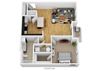 1 Bedroom G 1 Bath Floor Plan 1 Bedroom G 1 Bath Floor Plan at Monmouth Row Apartments, Newport, KY
